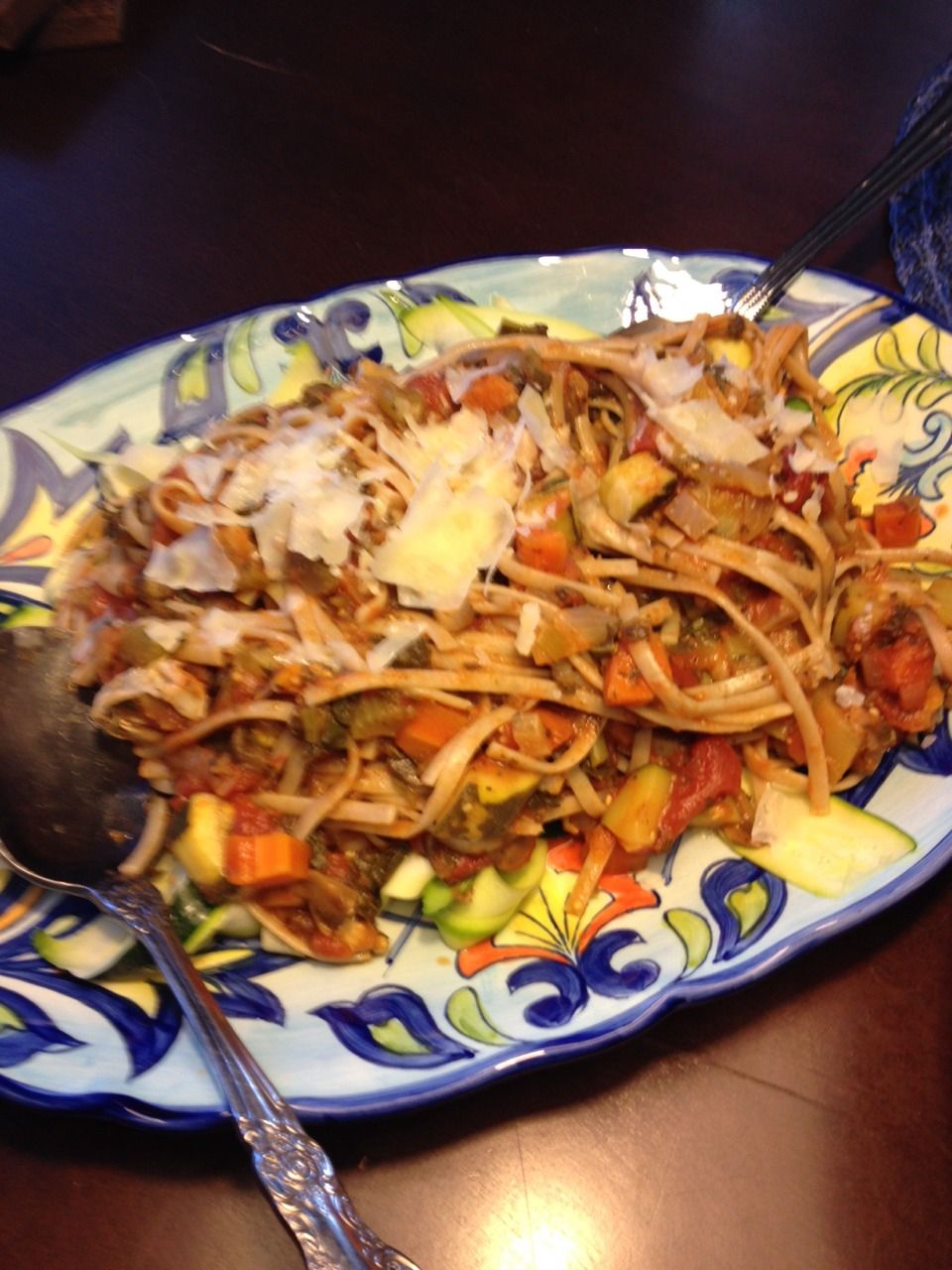 Vegetable Farro And Zucchini Linquine