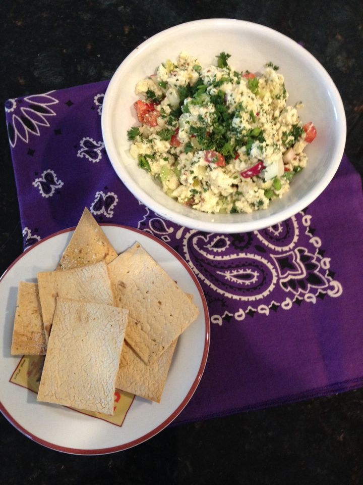 Tofu Dip With Lavash Crackers