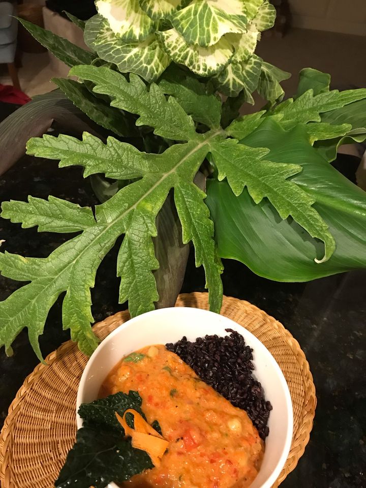 Roasted Red Pepper,chickpea,and Spinach Curry